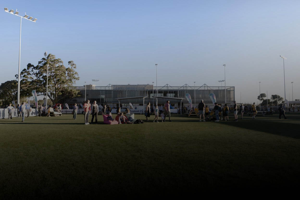 Athletes training at the WA State Football Centre